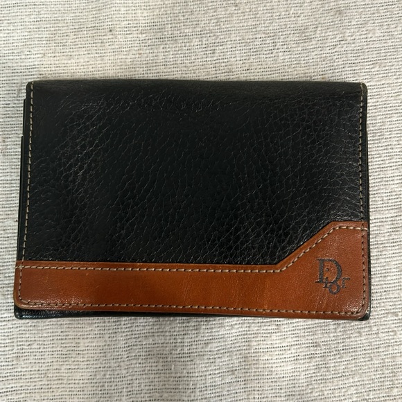 Christian Dior card brown leather slim/cards wallet unisex - Picture 3 of 10